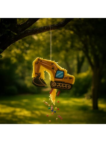relaxdays 3-tlg. Baustellen-Pinata Set "Bagger" in Bunt