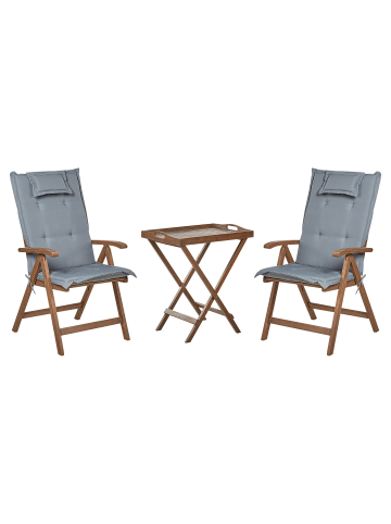Beliani 5-tlg Bistro Set AMANTEA in Braun/Grau