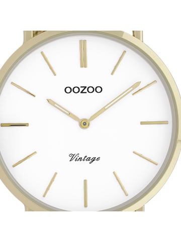 Oozoo Armbanduhr Oozoo Vintage Series gold groß (ca. 44mm)