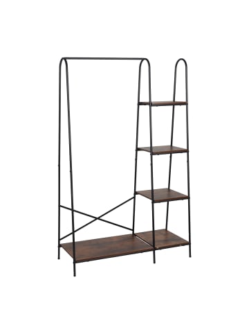 relaxdays Kleiderständer in Braun/ Schwarz - (B)100 x (H)160 x (T)40 cm
