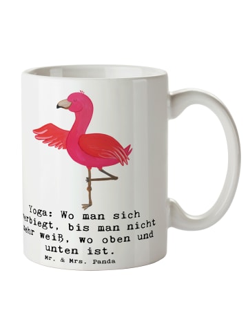 Mr. & Mrs. Panda Tasse Yoga BalanZeichen mit Spruch in Weiß