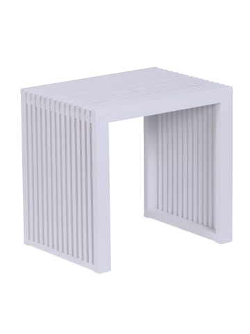 relaxdays Sitzbank in Weiß - (B)45 x (H)43 x (T)33 cm