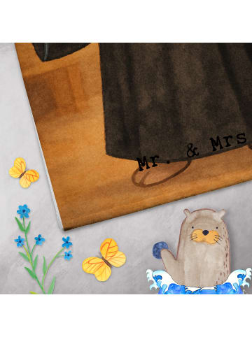 Mr. & Mrs. Panda Handtuch Pfarrer Leidenschaft Design mit Spruch in Weiß