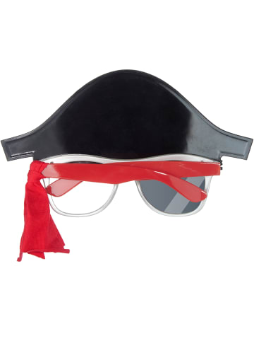 tectake Partybrille, auch Scherzbrille, in der Farbe schwarz/grau/rot