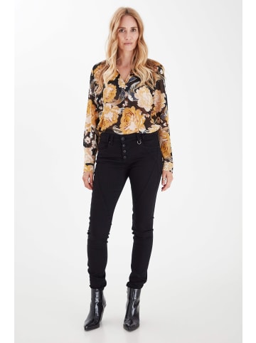 PULZ Jeans Röhrenjeans PZANNA - 50205517  Moderne Hose in Jeans-Optik in schwarz denim