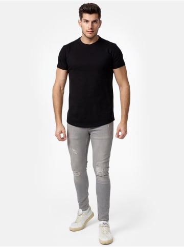 Tazzio T-Shirt Rundhals "E105" - Regular Fit- in Schwarz