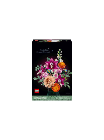 LEGO Bausteineset Botanicals Schöner Rosafarbener Blumenstrauß, ab 18 Jahre