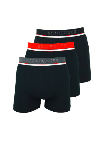 Schiesser Schiesser Boxershorts 3 Pack Unterhosen Shorts in schwarz