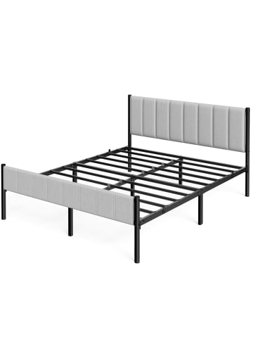 VASAGLE Bettgestell Dupon in Grau - (B)161.5 x (H)104 x (T)207 cm