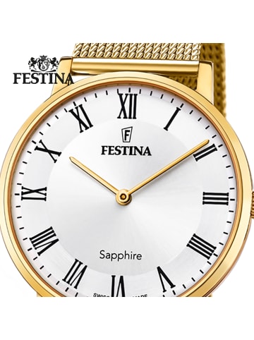 Festina Analog-Armbanduhr Festina Swiss Made gold groß (ca. 39,3mm)