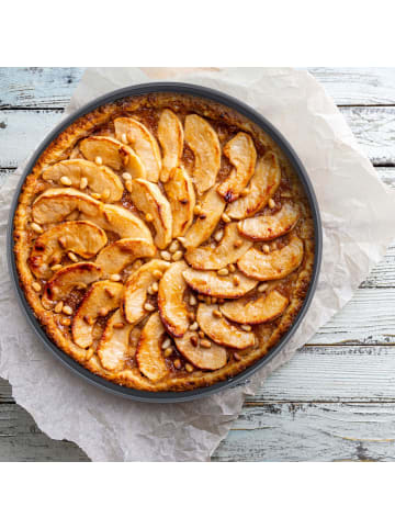 relaxdays Springform mit Deckel in Anthrazit/ Transparent - Ø 26 cm