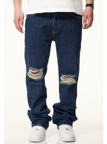 DAILY COTTON Jeans - DCPARADERA Lange Hose Ripped Straight-Fit in Medium Blue