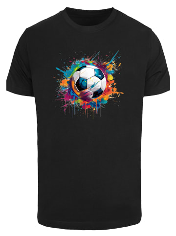 F4NT4STIC T-Shirt Bunte Fußball Grafik in schwarz