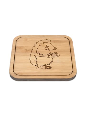 Mr. & Mrs. Panda Untersetzer Igel Kuchenstück ohne Spruch in Transparent