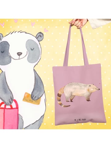 Mr. & Mrs. Panda Baumwolltasche Nasenbär ohne Spruch in Rosa Pastell