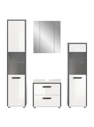 ebuy24 Badmöbelset Kojak Weiß 171 x 37 cm