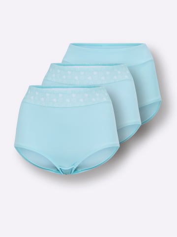 WITT WEIDEN Taillenslip in 2x mint-weiß-bedruckt + 1x mint