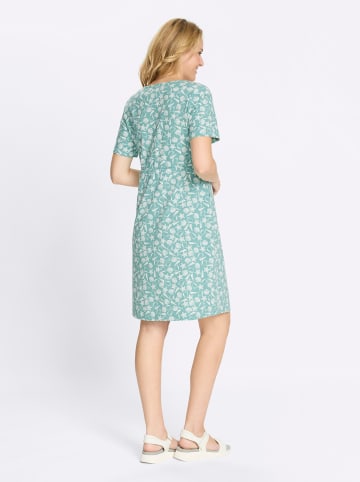 Sieh an! Jerseykleid in salbei-ecru-bedruckt