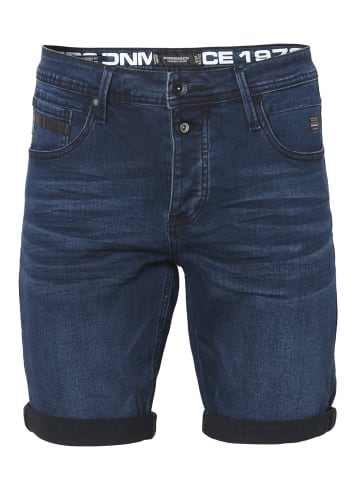 KOROSHI DENIM TAPERED FIT SHORTS in blau
