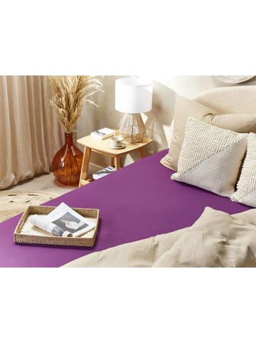 Beliani Bettlaken JANBU in Violett - (W) 140 x (H) 30 x (L) 200 cm