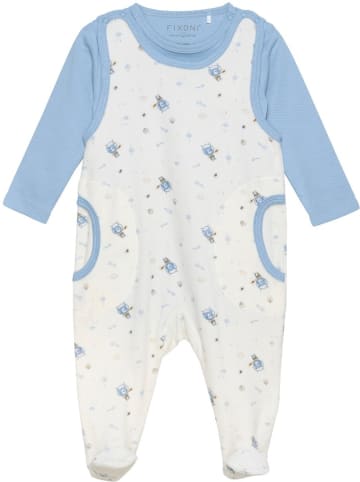 Fixoni Kinder Langarmbody "Body LS w.Velour Romper" in Blau