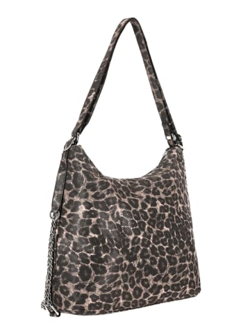 faina Women Tote Bag in Brown Black Leo