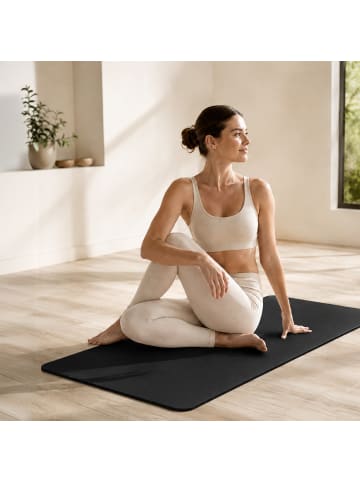 relaxdays Yogamatte in Schwarz - (B)68 x (H)0,5 x (T)183 cm