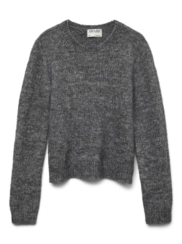 Vero Moda Strickpullover in Medium Grey Melange