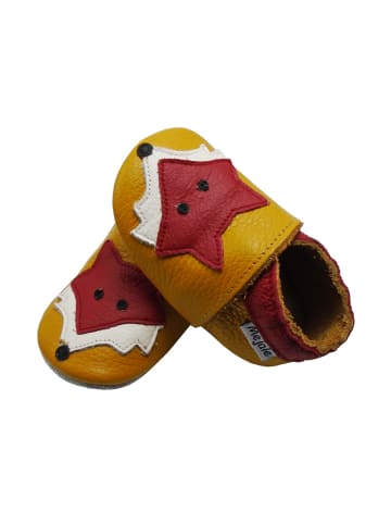 Yalion Leder-Krabbelschuhe "Fuchs" in Braun