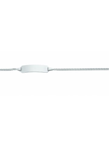 Adeliás Damen 333 Weißgold Flach Panzer Armband 14 cm Ø 1,4 mm in silber