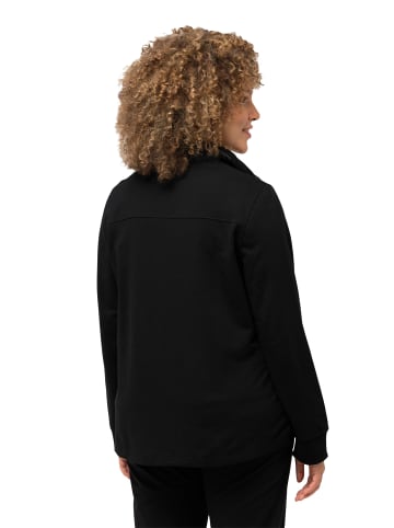 Ulla Popken Sweatjacke in schwarz