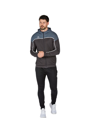 erima Change By Erima Trainingsjacke mit Kapuze in black grey/slate grey/weiß