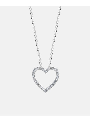 Diamant L'éternel Halskette mit Anhänger aus 375 Weißgold mit 0.10 Karat Diamant Herz-Design in...