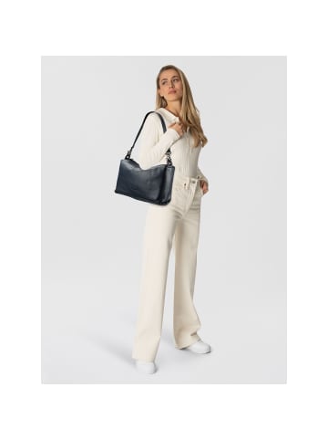 Mandarina Duck Mellow Leather Schultertasche Leder 30 cm in dress blue