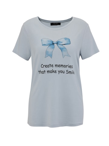 Aniston CASUAL T-Shirt in hellblau-türkis-schwarz