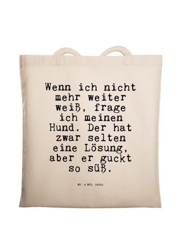 Mr. & Mrs. Panda Schultasche Wenn ich nicht mehr... mit Spruch in Creme