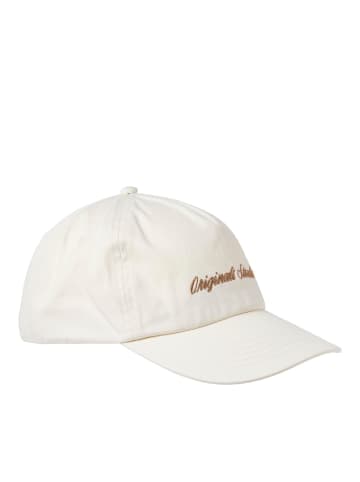 Jack & Jones Baseball Cap in Antique White
