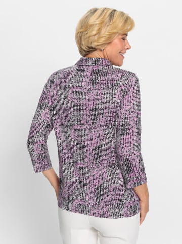 WITT WEIDEN Poloshirt in orchidee-ecru-bedruckt