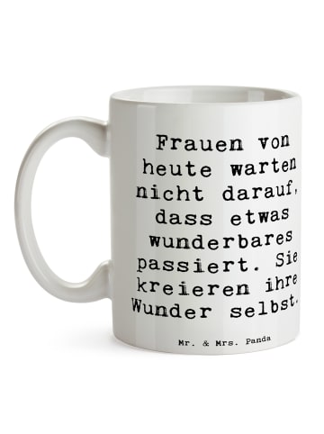 Mr. & Mrs. Panda Porzellantasse Spruch Hoffnung schaffen mit Spruch in Weiß