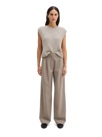 Marc O'Polo Bundfaltenhose wide in Chalky Brown Melange