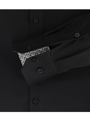 Venti Langarm FreizeitHemd für Herren in schwarz