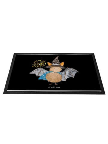 Mr. & Mrs. Panda Fußabtreter Fledermaus Zauberer ohne Spruch in Schwarz