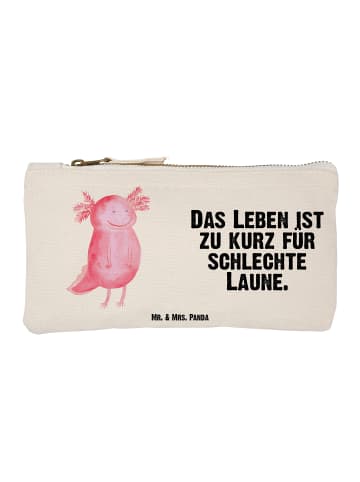 Mr. & Mrs. Panda Kulturtasche Axolotl Glücklich mit Spruch in Weiß