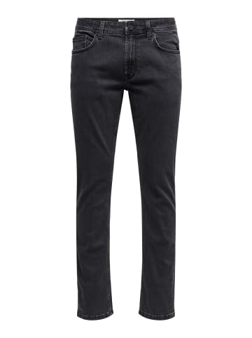 Only&Sons Regular Fit Jeans Straight Denim Stretch Pants ONSWEFT in Schwarz