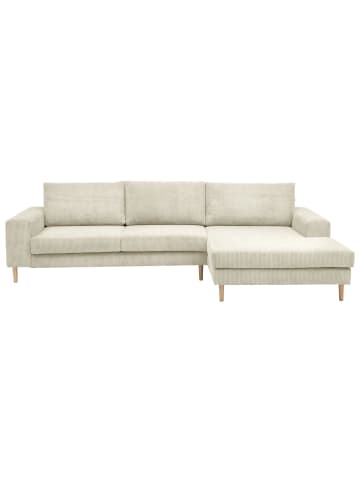 58 aufm Kessel SOFA mit Longchair rechts Kaylynn Cordstoff creme