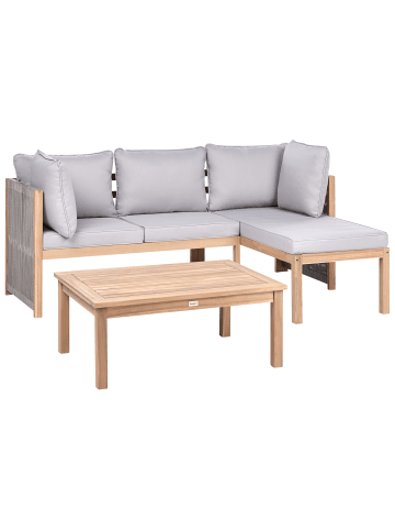 Beliani 2-tlg Sitzgruppe ARABBA in Braun/Grau