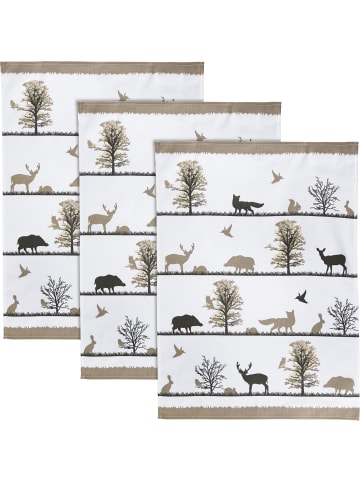 Erwin Müller Baumwolle Geschirrtuch 3er-Pack in Waldtiere