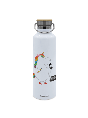 Mr. & Mrs. Panda Trinkflasche Einhorn Sekretärin ohne Spruch in Weiß