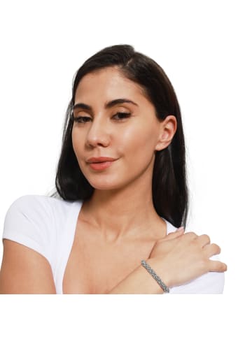 Steel_Art Armband Damen Amber silberfarben in silberfarben poliert