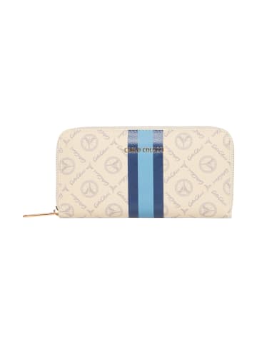 Carlo Colucci Geldbörse Elmazi in Creme / Blau